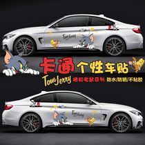 Car Cartoon Stickers Lovely Body Scratch Cover Paste Doraemon Personality Car Door Decorate Pikachu Car Paste