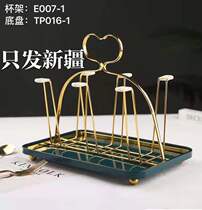 Only Fat Xinjiang Spot-ins Style minimalist glass Water drain Shelf containing desktop Peach Heart Rack