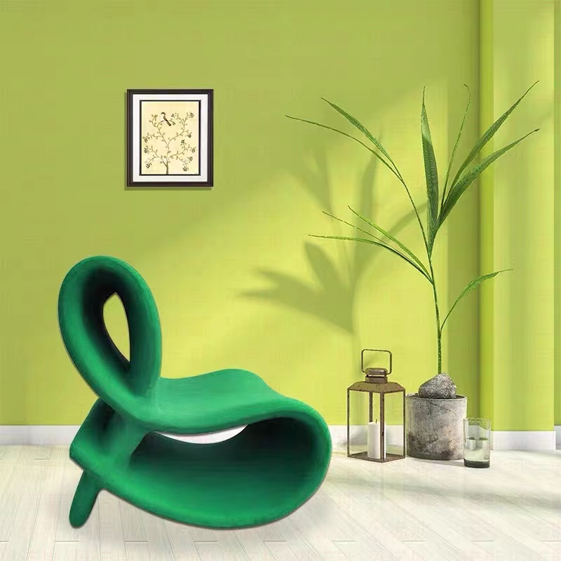 Spot creative fiberglass hollow 8-character back chair sales model room modern curved curved single sofa chair