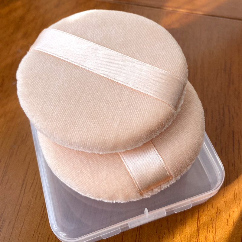 AIEVELYN LARGE Powder Bashing Dried Up Dry With Bulk Powder Honey Powder MAKEUP PINK Makeup Cotton Hand Hook 2 Pieces Loaded-Taobao