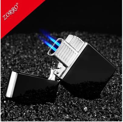 Ultra-thin zorro Suro can inflatable lighter pure copper double fire straight into the windproof creative personality DIY free engraving