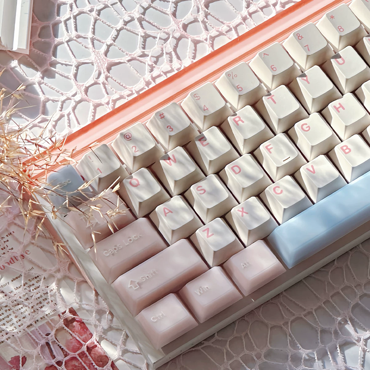 Комплект полупроницаемых клавиш Wooting Sea Salt Soda для ПК+PBT двухцветные индивидуальные оригинальные механические клавиатуры