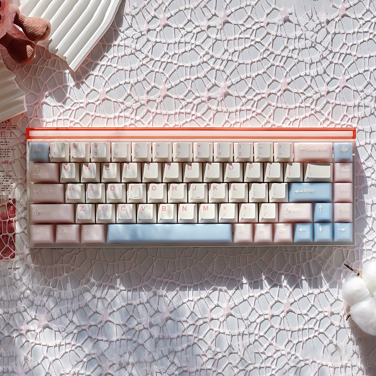 Комплект полупроницаемых клавиш Wooting Sea Salt Soda для ПК+PBT двухцветные индивидуальные оригинальные механические клавиатуры