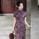 Sister Fang's live broadcast benefit shoots cheongsam modified daily dress