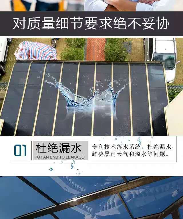 Aluminum Alloy Canopy Balcony Terrace Courtyard Awning Villa Window Roof Outdoor Canopy Parking Shed Household
