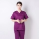 Женский фиолетовый полиэстер хлопок V -neck