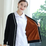 Униформа медсестры, куртка, трикотажный кардиган, демисезонный свитер, утепленная синяя униформа врача