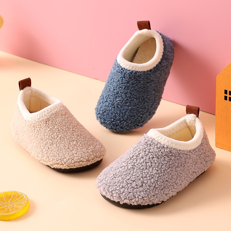 Fleece-Lined Autumn and Winter New Cotton Shoes Indoor Home Cotton Slippers Children's Unisex Floor Socks Shoes Baby Non-Slip Thickened Sole Fleece-Lined Autumn and Winter New Cotton Shoes Indoor Home Cotton Slippers Children's Unisex Floor Socks Shoes Baby Non-Slip Thickened Sole