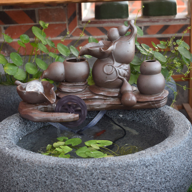 Фонтан керамический Jinji Waterscape с солнечным насосом