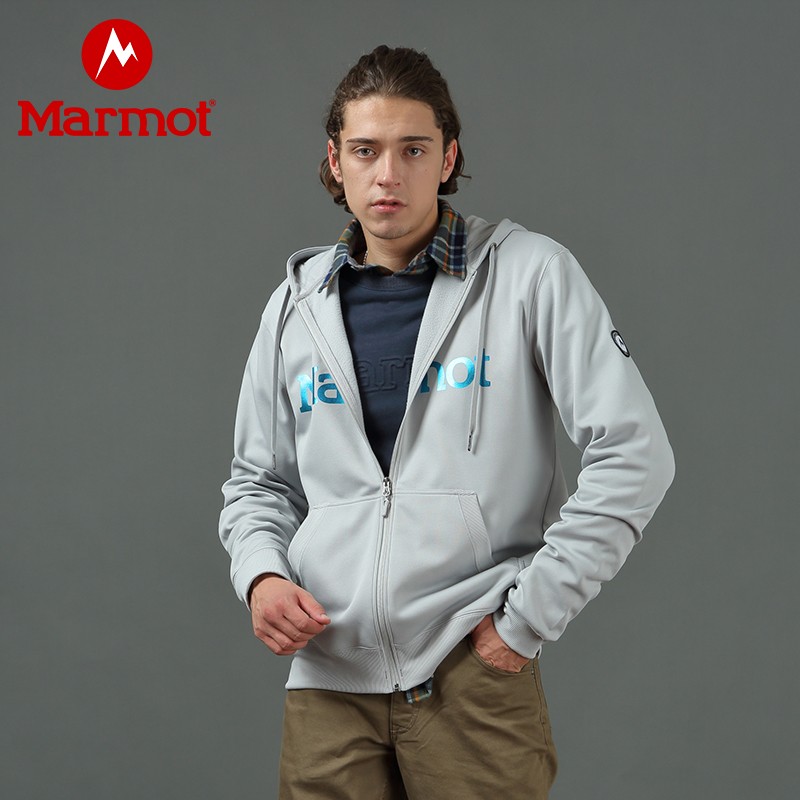 Marmot 土拨鼠  男式开衫连帽卫衣 V51271 凑单折后￥171.5包邮 4色可选