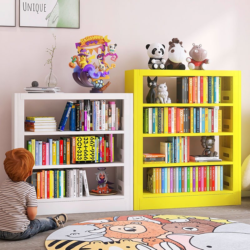 Nicely steel Children's bookshelves Painted Benshelves Iron Art Toys Containing shelves Home Multi-level Wall Library Shelves