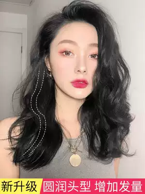 Wig piece Curly hair Increase hair volume Fluffy wig pad hair piece One-piece incognito invisible head hair replacement female root patch