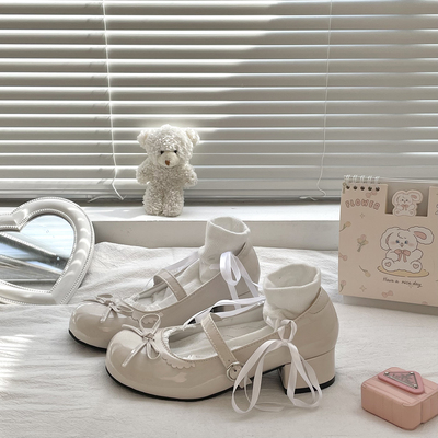 taobao agent ITIM Summer ice cream color shoe children 2023 new thick heel Maryzhen leather shoes Lolita jk single shoes