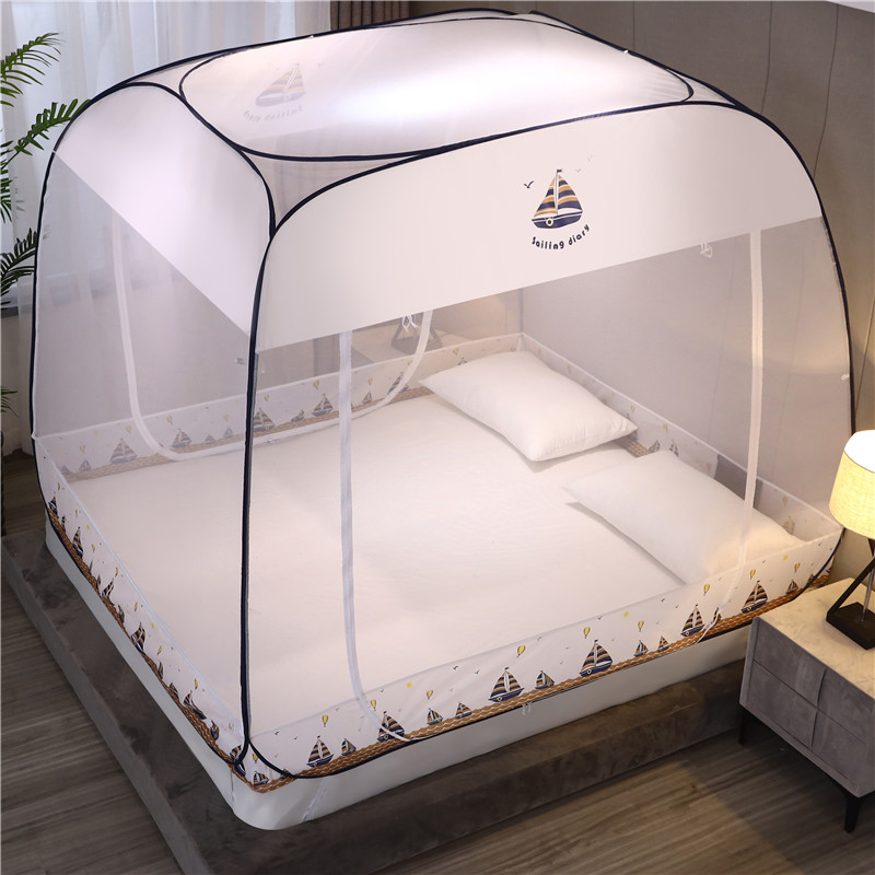 Free of installation Mongolia Pack mosquito nets Home 1 5 1 8m beds TOTALLY CLOSED PULL CHAIN TYPE 2 m CAN BE FOLDED WITHOUT BRACKET