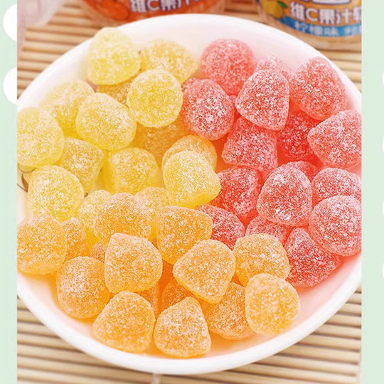 Zhenghetang Vitamin C Fruit Juice Gummies Orange Flavor Strawberry Flavor Assorted Fruit Gummies Office Snacks