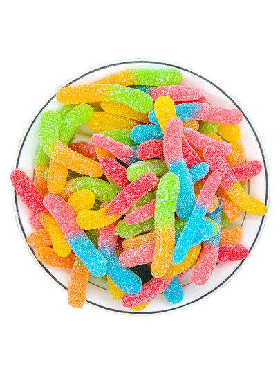 Baonumi Gummy Sour Sand Color Insect Gummy Candy Juice Flavored Gummy Caterpillar QQ Candy 150g for Girlfriend