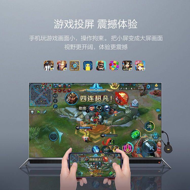 Baitu Screen Projector Connects Mobile Phone to Tv Wirelessly, Same-Screen HDMI Connection, Adapter for Monitor, Computer, Projector Transmission