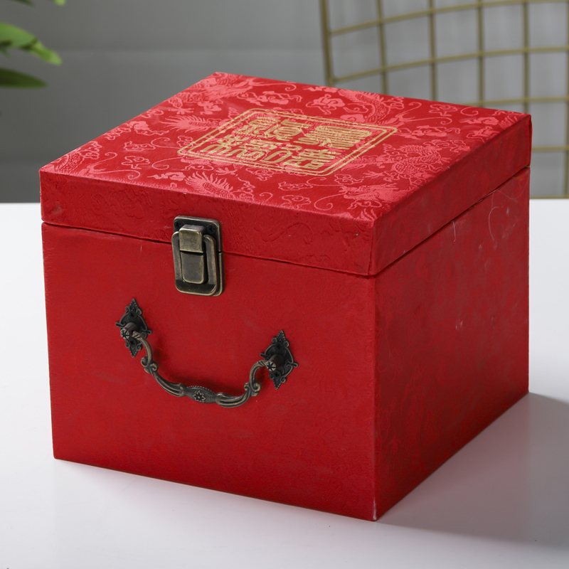 Ceramic tableware gift box as longevity bowl gift box handy gift box brocade box leather gift box imitation wood grain box support customization