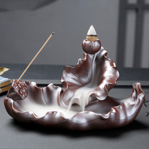 Lotus rhyme back incense burner ceramic creative aromatherapy furnace indoor aromatherapy sandalwood agarwood incense furnace wire incense insert Lotus ornaments