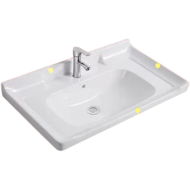 Bathroom embedded table integrated ceramic washbasin washbasin washbasin pool art basin 80CM single basin