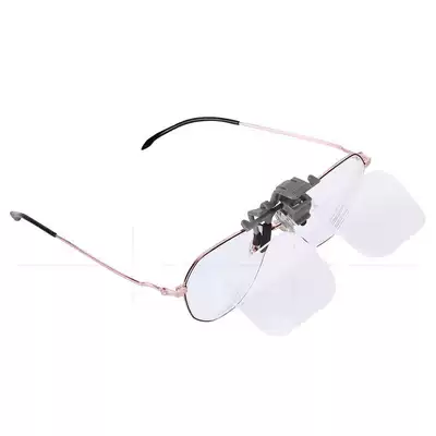 Glasses clip-on magnifying glass 2 times high-definition portable lens head-mounted high-power 10 clear reading elderly people reading newspapers, reading presbyes, reading high-definition repair watches, reading mobile phones for maintenance