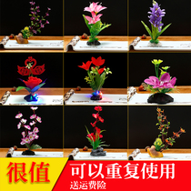  Flower Grass Hotel Kitchen Sushi Platter Tableware Fake Cauliflower Plate Restaurant Mini Simulation Cold Plate Hotel Decor Basket