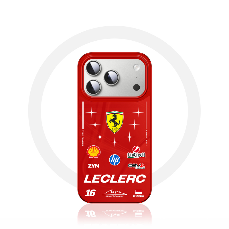 Ferrari 2026 Monza Racing Suit Is Suitable for Apple 18Pro Phone Case, Leclerc Hamilton Iphone18Promax New Carbon Fiber Colorful Case 17 Magnetic Protective Cover