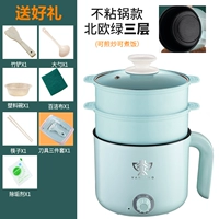 Сковорода с антипригарным покрытием Nordic green + ножовка + 2 пароварки (можно использовать для жарки)