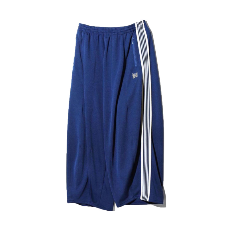 Needles Track 26Ss Japanese Trendy New Product Summer Royal Blue Butterfly Embroidered Wide-Leg Pants Needles Track 26Ss Japanese Trendy New Product Summer Royal Blue Butterfly Embroidered Wide-Leg Pants
