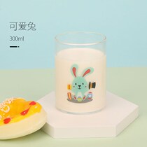 Childrens Cup graduated Milk Cup Anti-drop with handle straw baby drinking milk powder glass water cup high temperature and cute