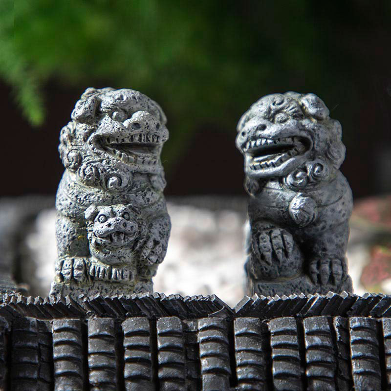 Flower pot knick-knacks decorative coffee table decorative small accessories floral ornaments mini accessories imitation stone lion creative personality