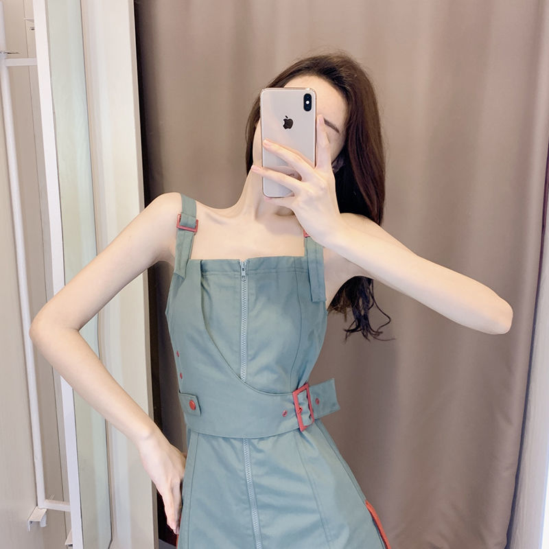 2020 New Summer Super Wonder Woman's Law-style retro little harnesses foreign dress to collect waist display slim temperament
