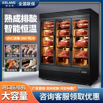 Steak cooked cabinet Western restaurant refrigerated constant temperature dry commercial beef sour cabinet Fresh Frozen display cabinet freezer