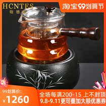 HCNTES glass teapot heat-resistant tea maker set electric pottery stove home office tea kung fu tea set