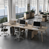 Staff Desk Chair Composition Four-four station 6 Peoples office Table Screen Screen Partition minimalist Hyundai