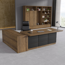 Senhostages Business Owner Desk Plate Type Desk Chair Combination Big Bandae Desk Single Manager President Desk