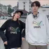 奢冠 Хлопковая осенняя толстовка для влюбленных, цветной свитер, 2020, городской стиль, оверсайз