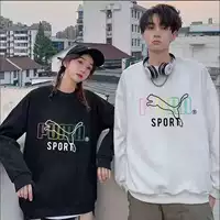 奢冠 Хлопковая осенняя толстовка для влюбленных, цветной свитер, 2020, городской стиль, оверсайз