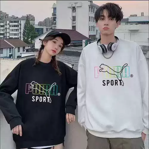 奢冠 Хлопковая осенняя толстовка для влюбленных, цветной свитер, 2020, городской стиль, оверсайз