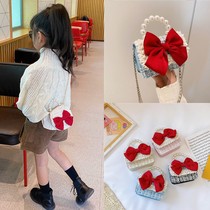 Girl Packet Slanted satchel Red Chinese New Year Childrens Girls Package Fashion Net Red Daughter Princess Cute Korean version