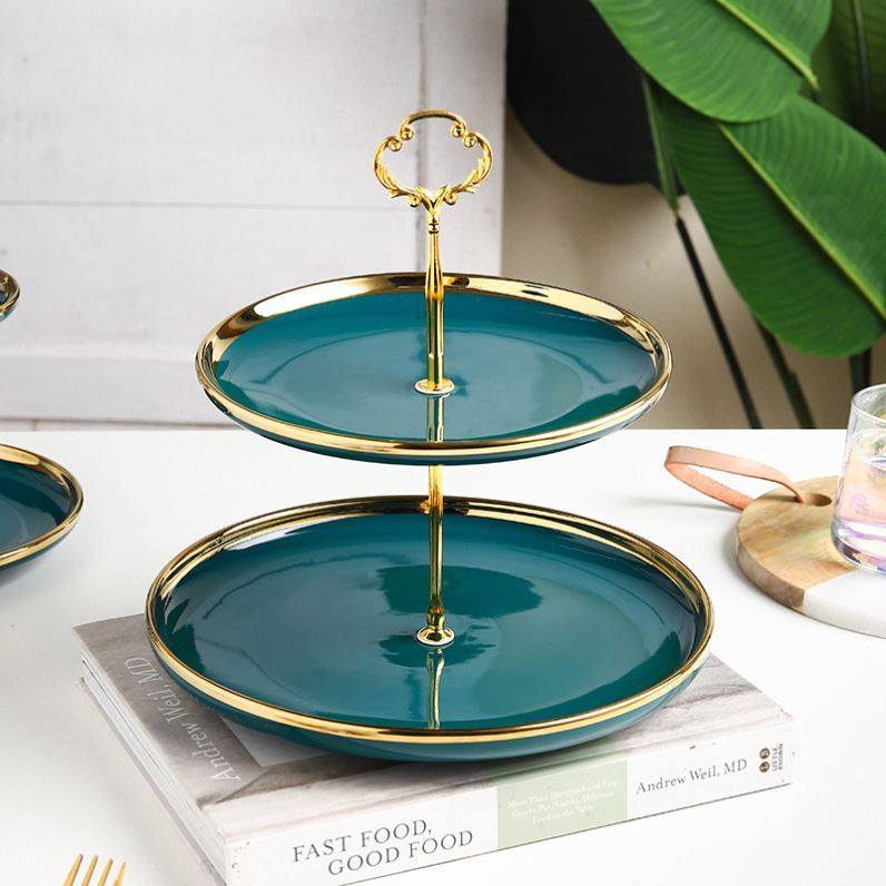 Fruit Pan Snack Pan High-end Atmosphere New Chinese Pendulum Pieces Fruit Pan Multilayer Candy Dishes Front Desk Delicacy Creativity