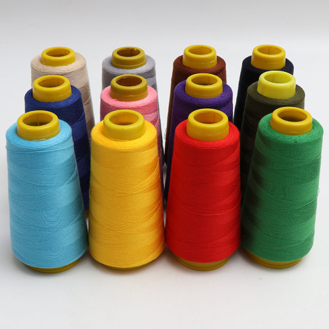 402 thread sewing ຄົວເຮືອນຄຸນນະພາບສູງ polyester ສີດໍາແປເຄື່ອງຫຍິບ thread ມື sewing thread sewing ບານ thread ສີຂາວ