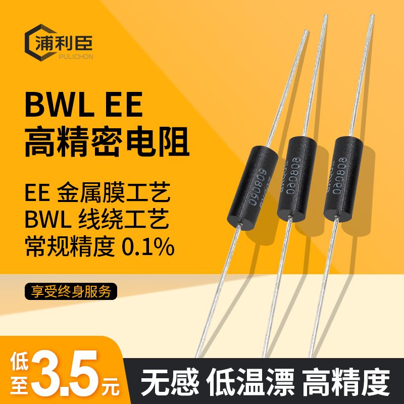 BWL EE High Precision Precision Resistor Metal Film Wire Wound Low Temperature Drift Inductive Sampling Sampling Resistor 0.1%