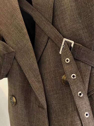 Осенний дизайнерский пиджак классического кроя, в корейском стиле, популярно в интернете, тренд сезона, свободный крой