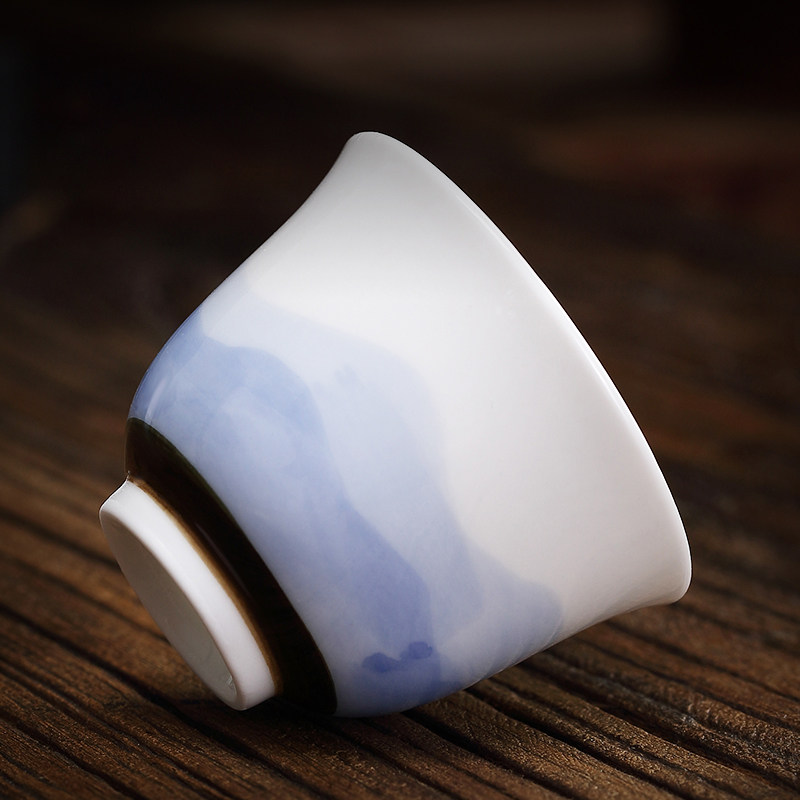 Ceramic Landscape Tea Cup Tasting Cup Single Cup Master Cup Tea Set Tea Cup Set Single Small Tea Cup Tea Bowl