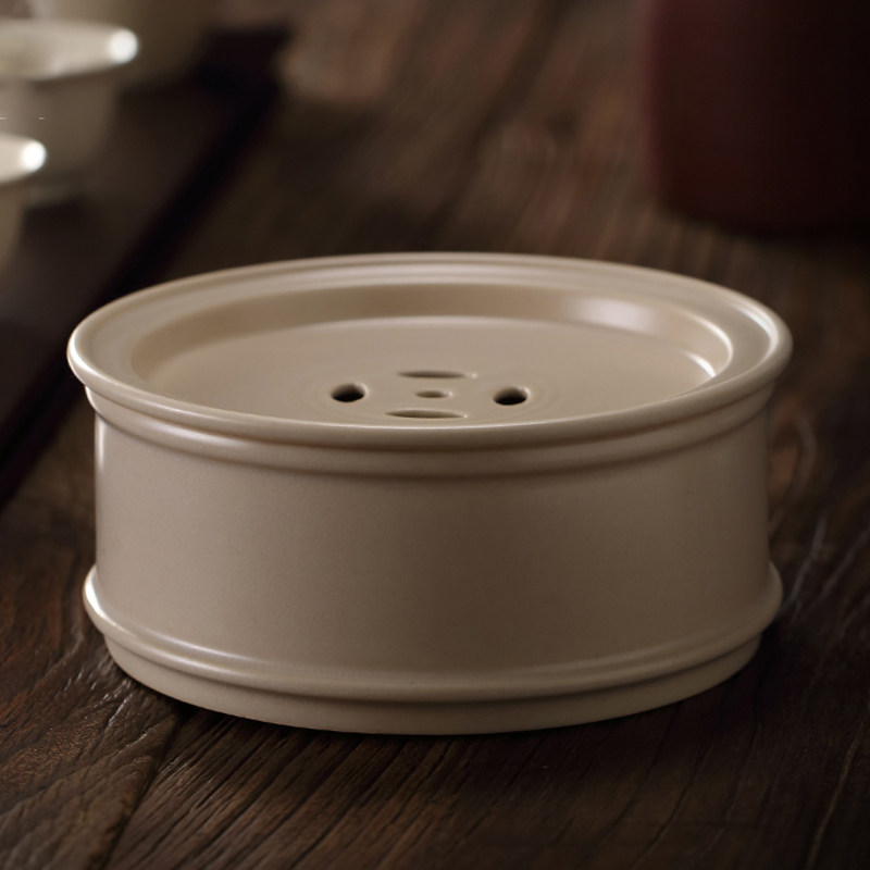 Soda glaze Jianshui ceramic tea tray mini dry bubble tray small kung fu tea set tea table water storage type household tea sea tray
