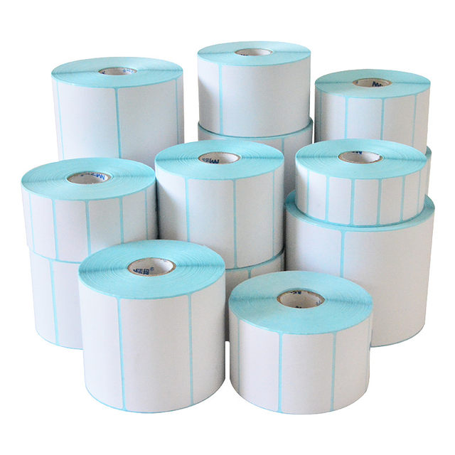 Waterproof Thermal Label Paper 60*40 20 30 50 70 80 90 100 Self-Adhesive Supermarket Electronic Scale Price Barcode Printing Paper E-Packet Express Blank Colorful Waterproof Milk Tea Stickers