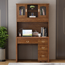 Home desktop computer desk writing desk desk bookcase bookshelf storage cabinet integrated Chinese study furniture dressing table