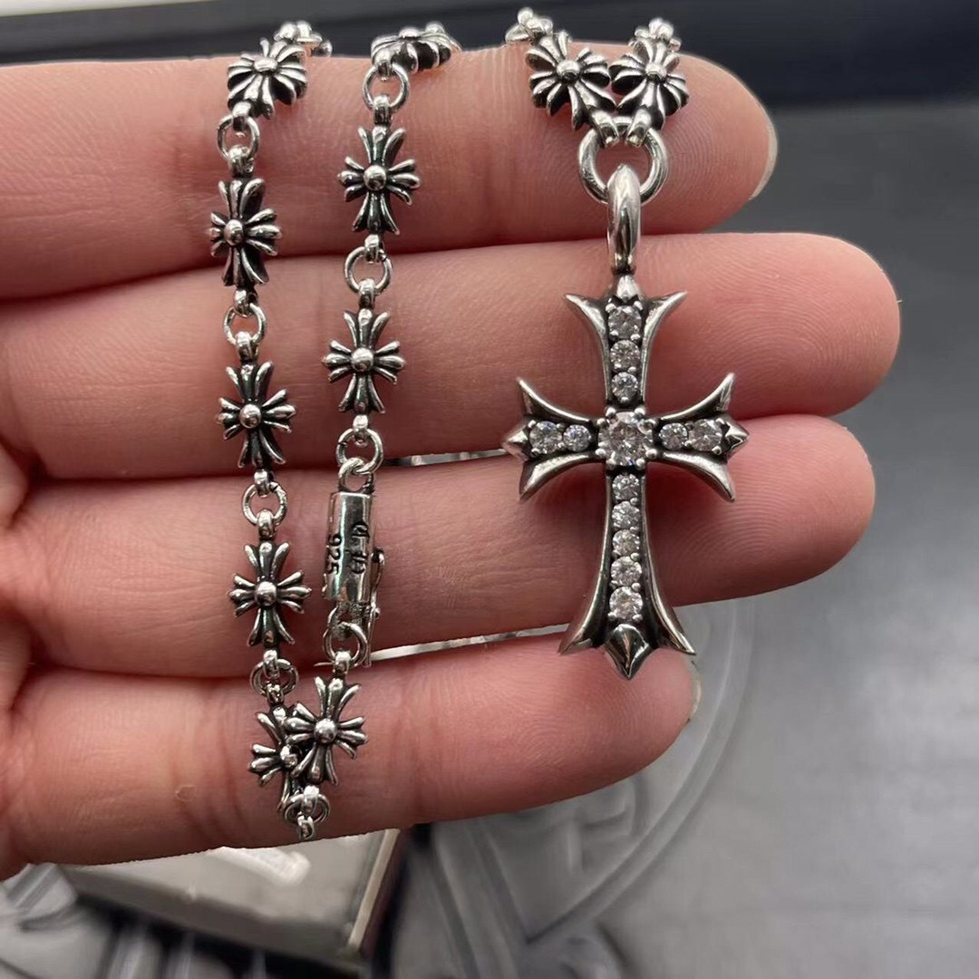 크롬 하츠 스타일목걸이 네크리스 크롬하츠 다이아 팬던트-모바일 11번가