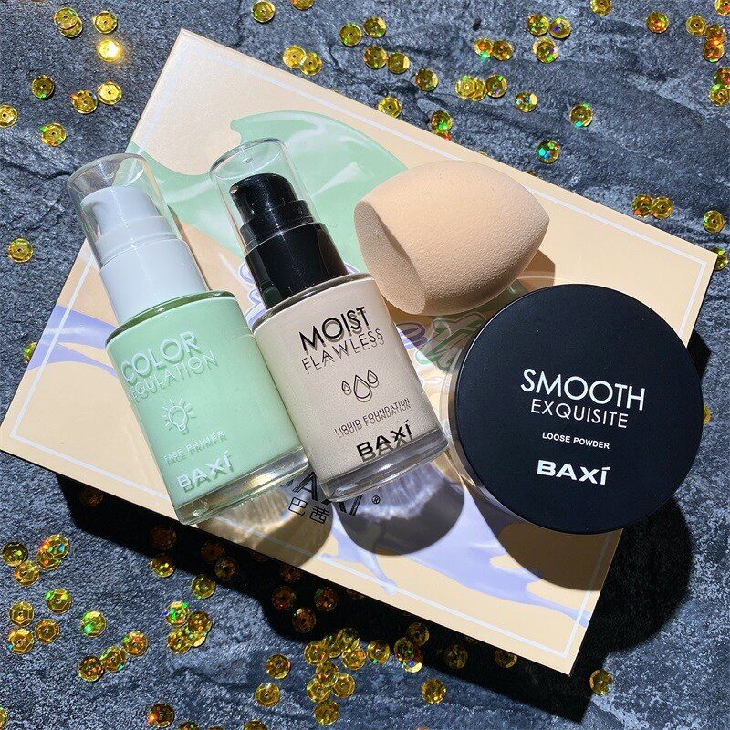 Li Jiaqi recommends BOB isolation cream makeup pre-makeup milk foundation liquid female concealer moisturizing oil control three-in-one makeup set